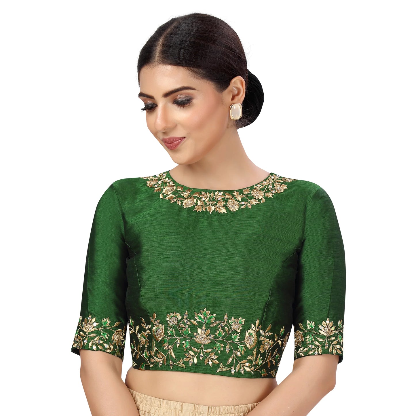 Embroidered Blouse - Green
