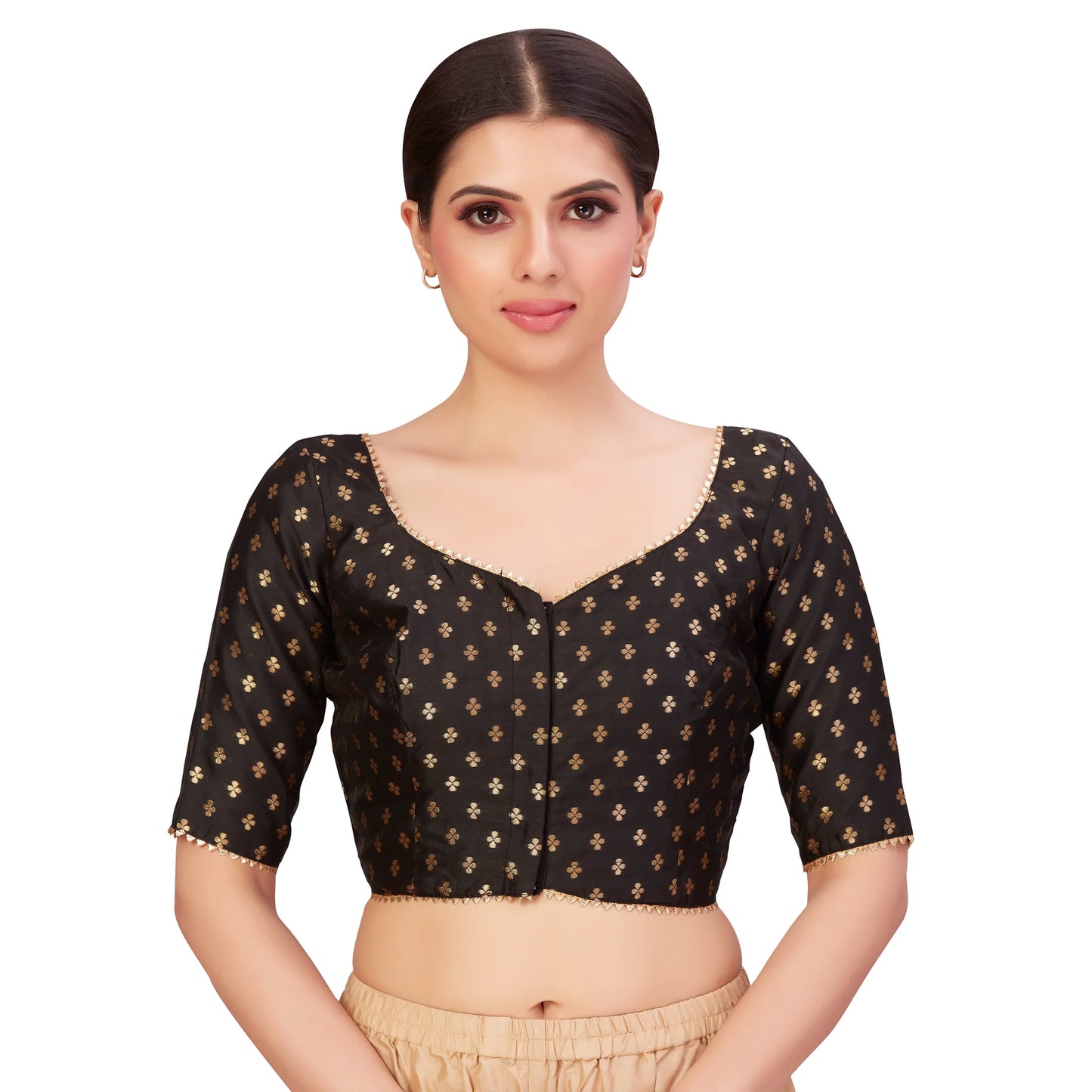 Banarasi Brocade Festive Blouse - Black