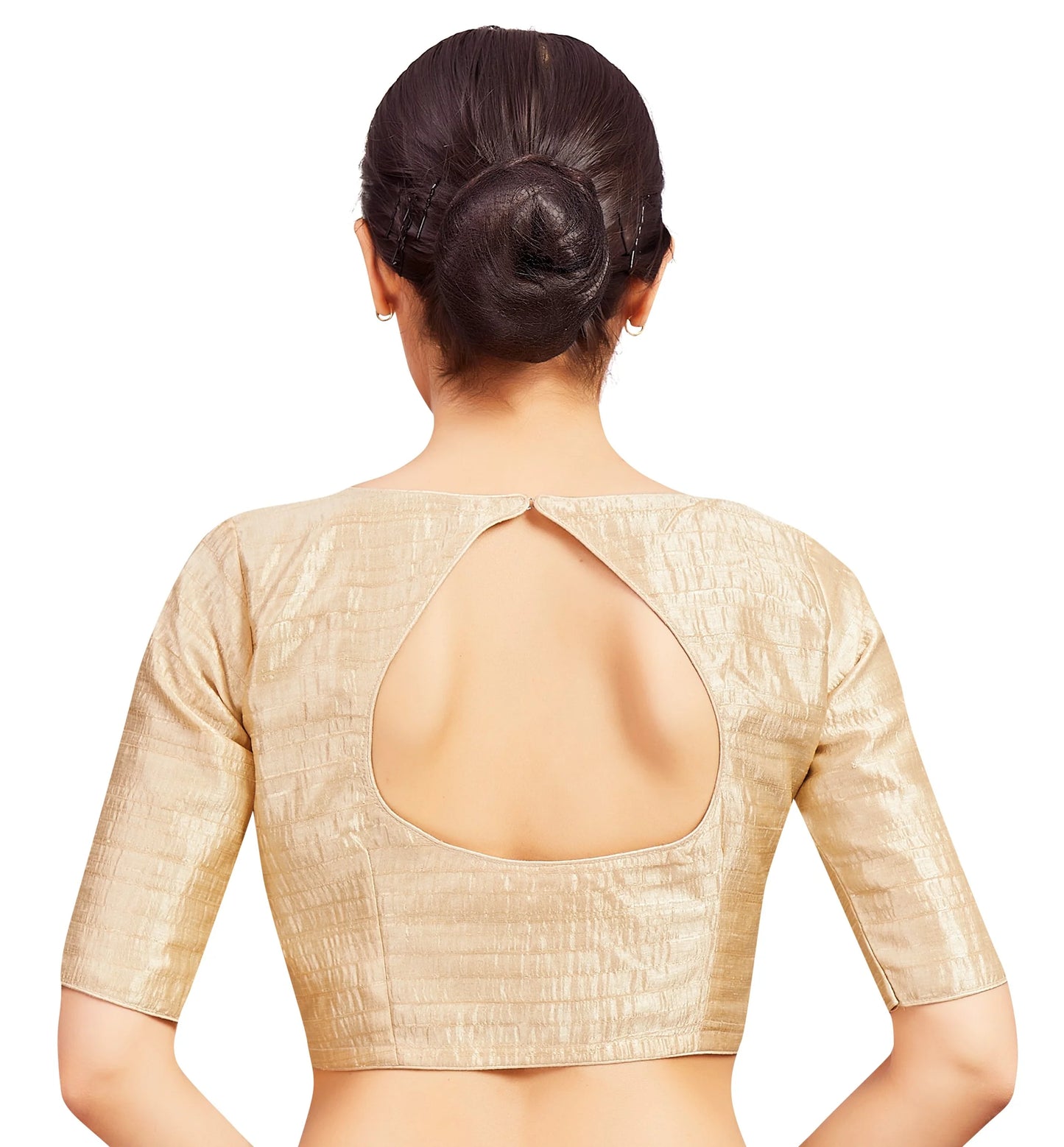 Raw Silk Blouse: Gold