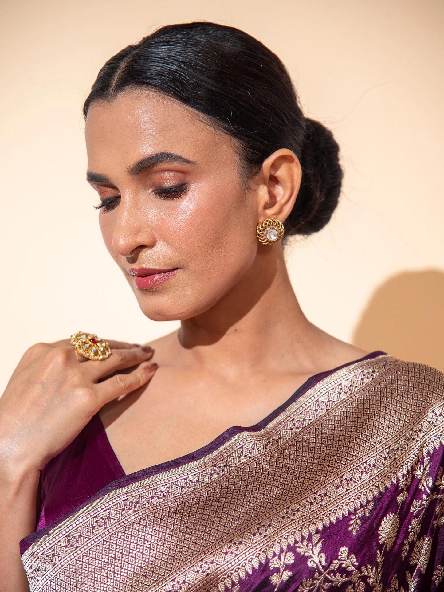 Wine Uppada Katan Silk Handloom Banarasi Saree