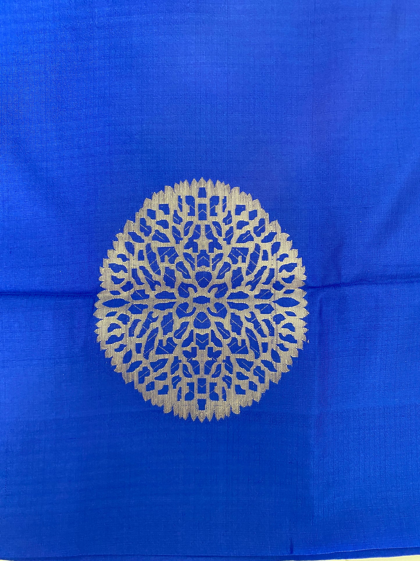 Raw Mango Puna Katan Silk Saree | Royal Blue