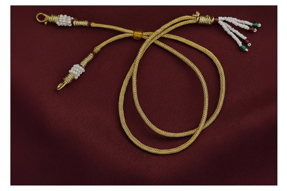 Mint Green Ghungroo Short Neckpiece Set with Earrings