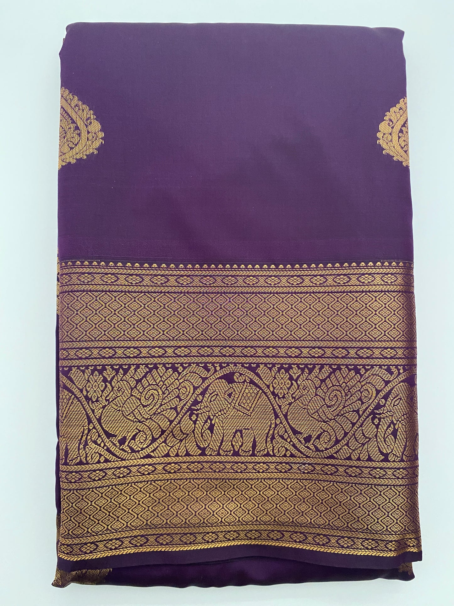Kanchi Fancy Semi Silk Saree | Purple Saree