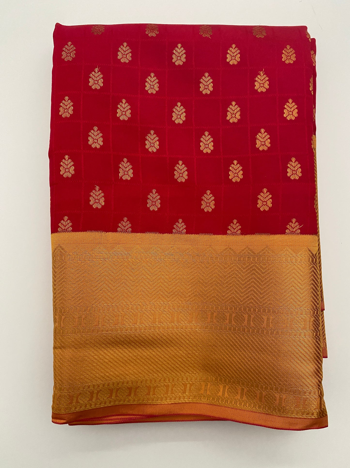 Kanchi Fancy Semi Silk Saree | Red Saree