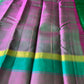 Pure Kanchipuram Soft Silk Saree in Green and Purple | Silk Mark Certified