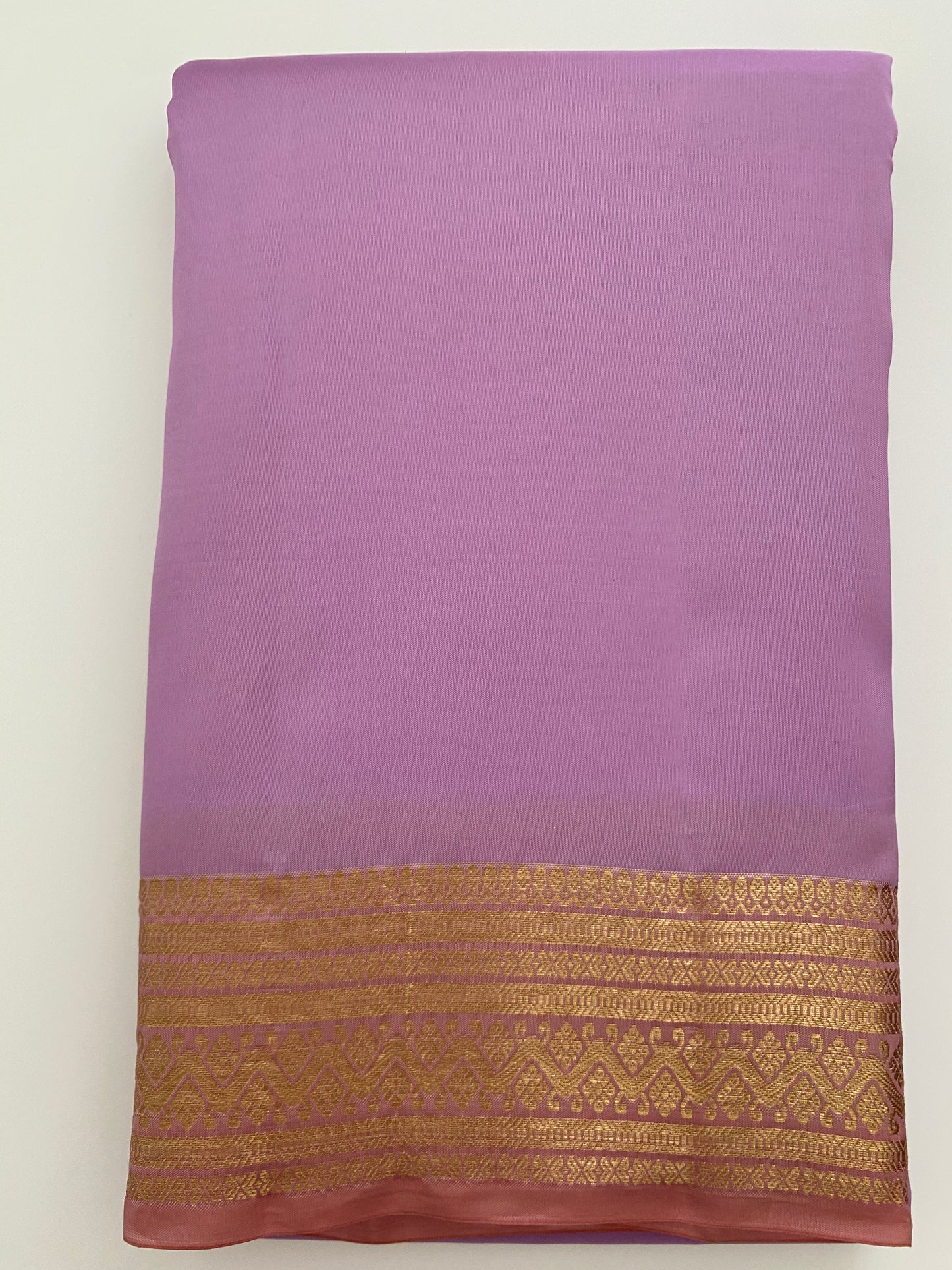 75% Pure Silk Saree - Lavender and Peach Color Saree