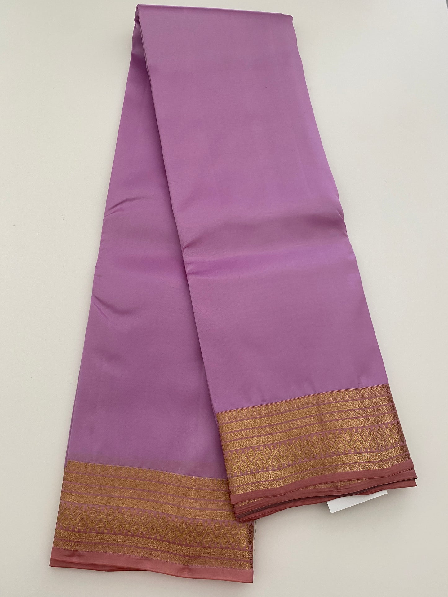 75% Pure Silk Saree - Lavender and Peach Color Saree