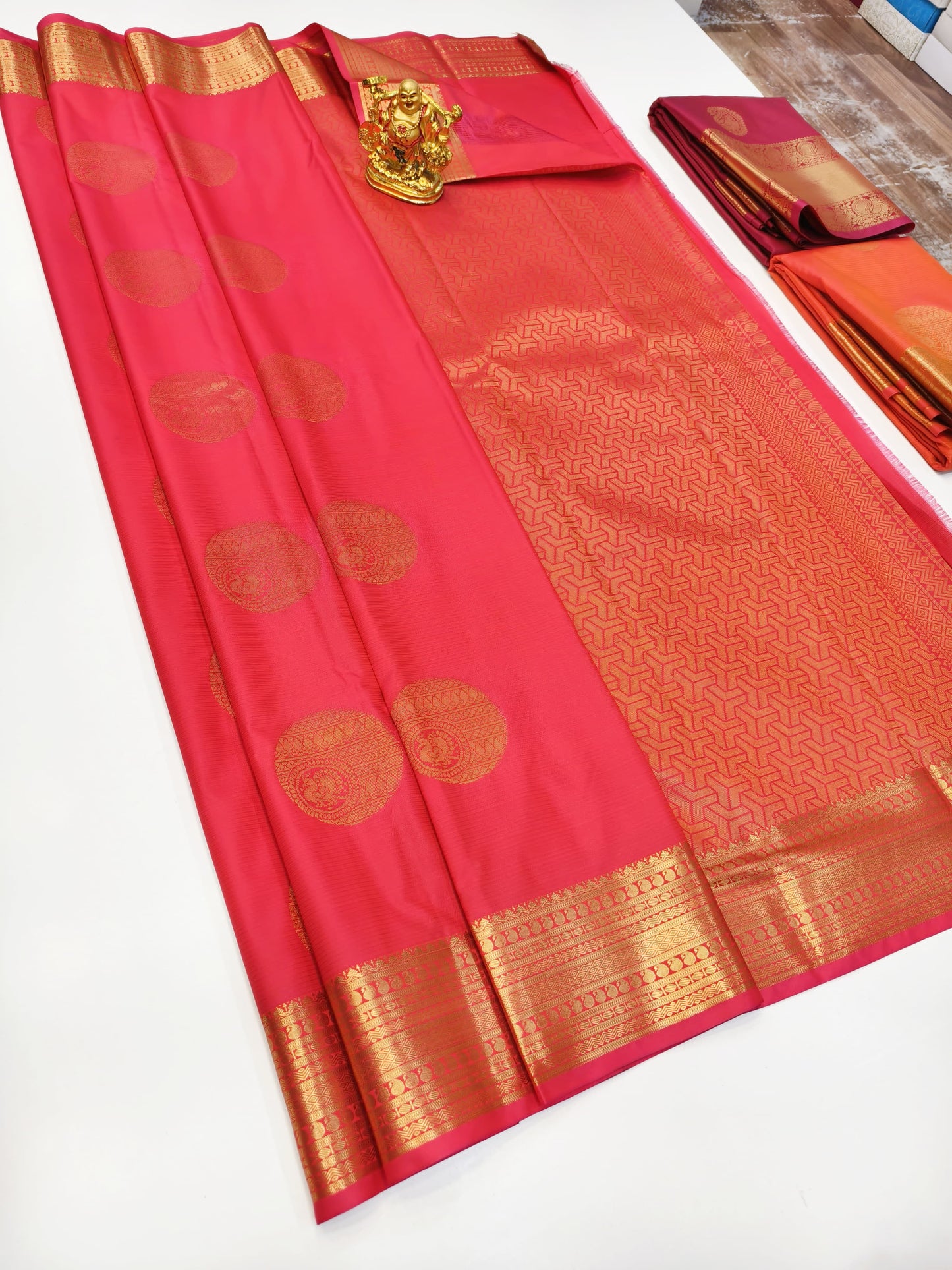 Kanchi Fancy Semi Silk Saree | Dual Tone