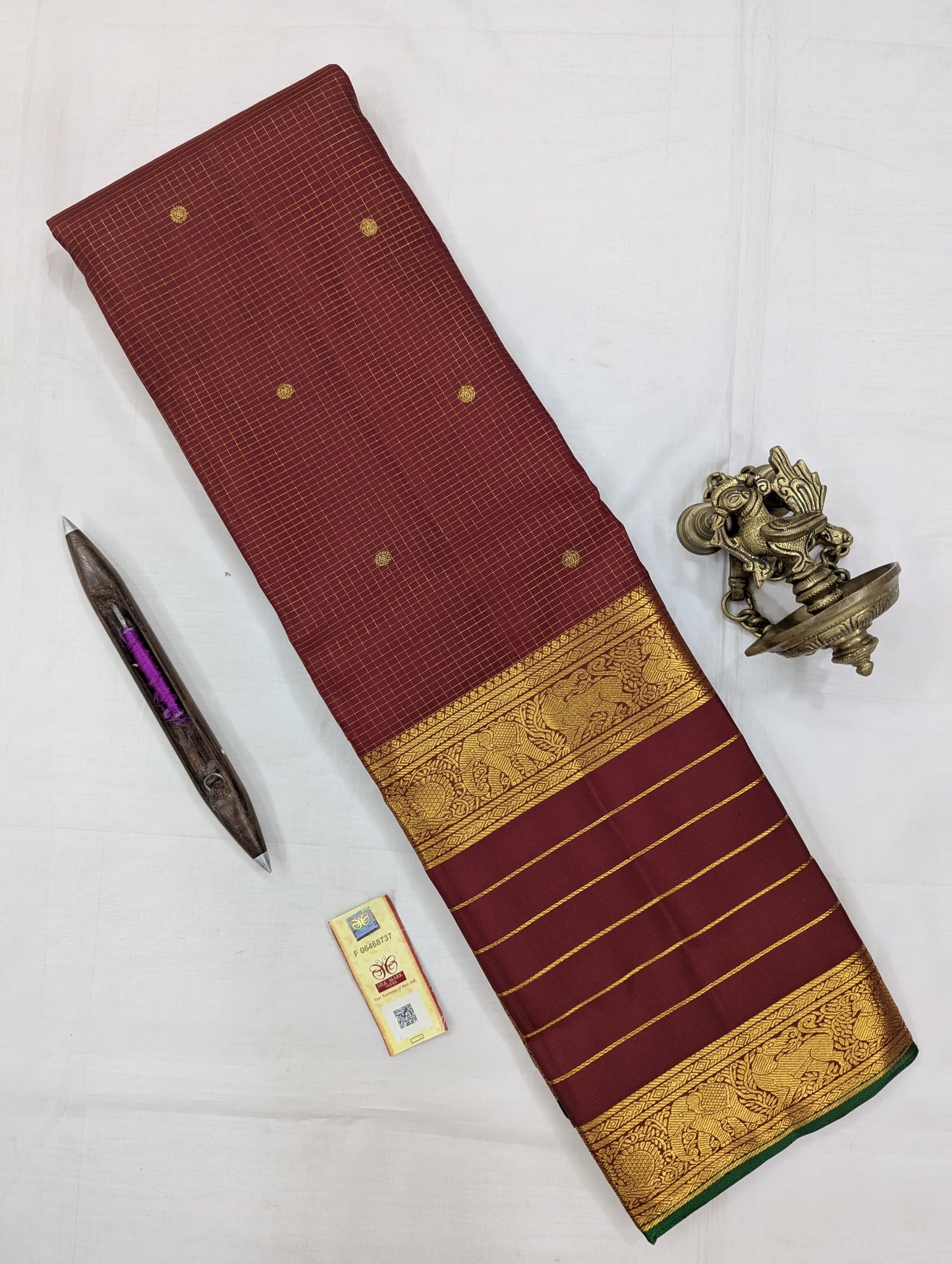 Pure Kanchipuram Silk Saree | 1G Zari | Silk Mark Certified