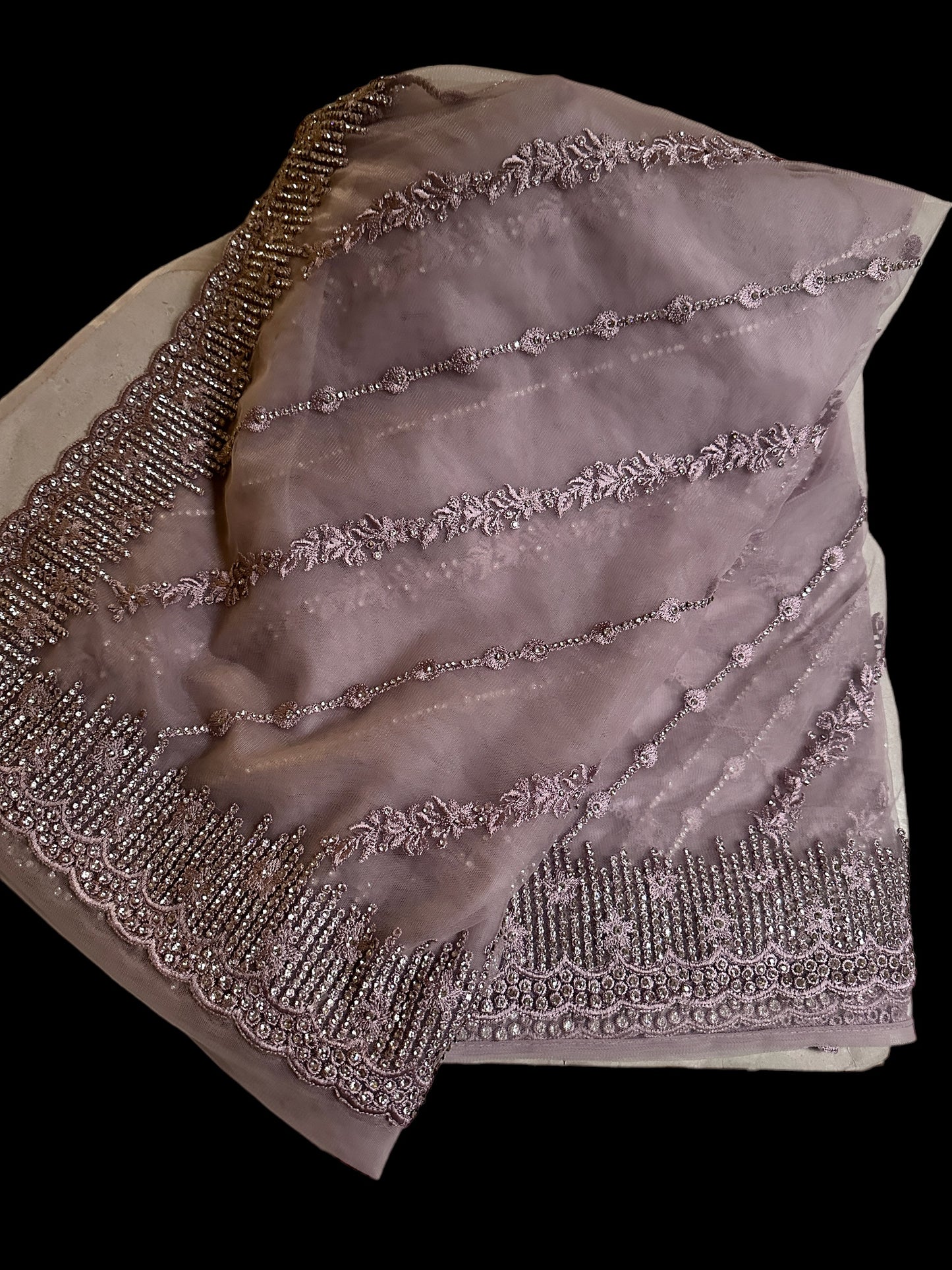 Light Lavender Designer Saree