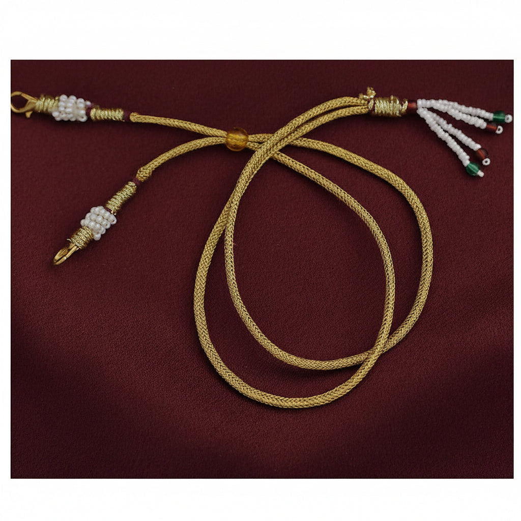 Floral Leaf Pearl Short Neckpiece Set with Earrings - Antique Gold-Toned