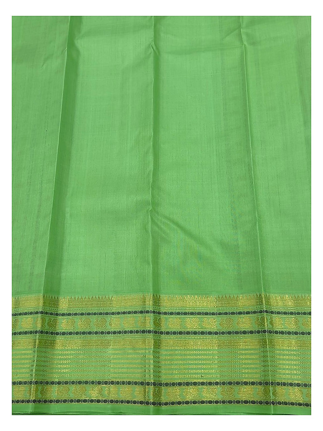 Royal Blue Handwoven Kanchipuram Silk Saree with Mint Green Bird Motifs and Contrast Mint Zari Border