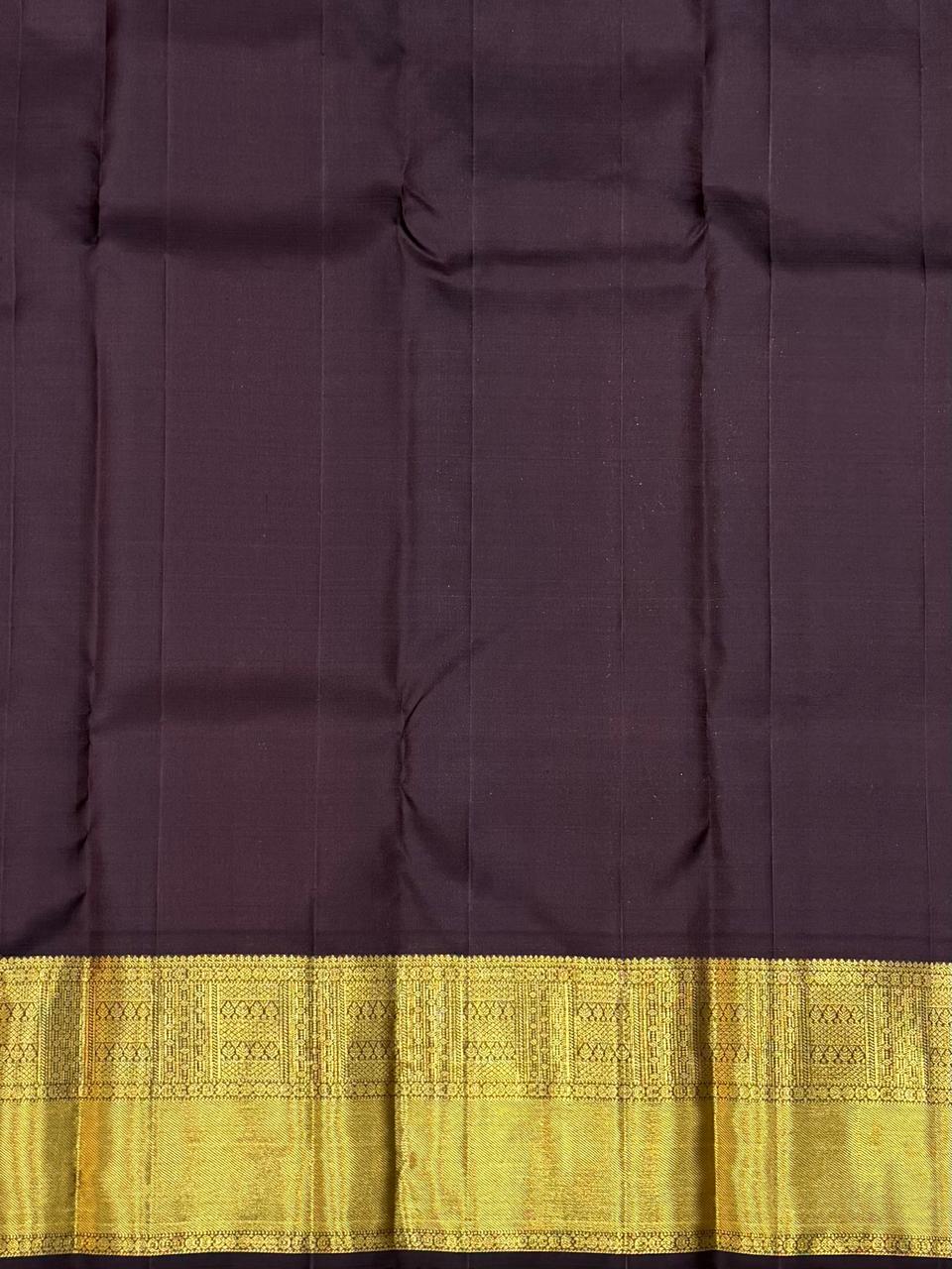 Silk Mark Certified rust-orange and maroon silk saree for festive occasions