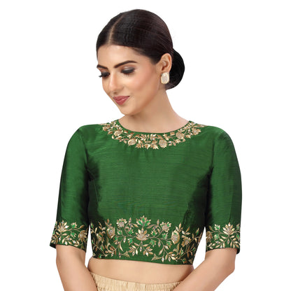 Embroidered Blouse  - Green