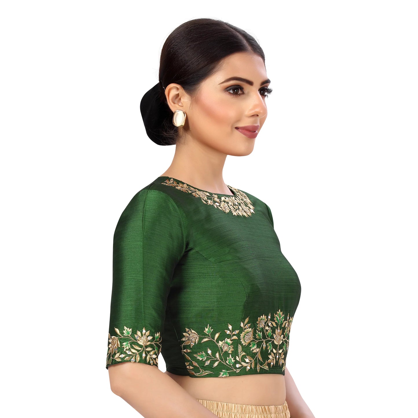 Embroidered Blouse  - Green