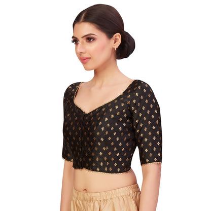 Banarasi Brocade Festive Blouse - Black