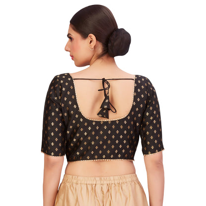 Banarasi Brocade Festive Blouse - Black