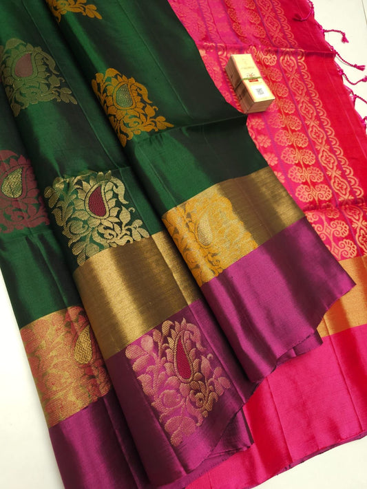 Handloom Pure Soft Silk Saree| Silk Mark Certified