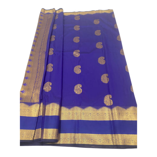 Kanchi Fancy Semi Silk Saree | Royal Blue Saree