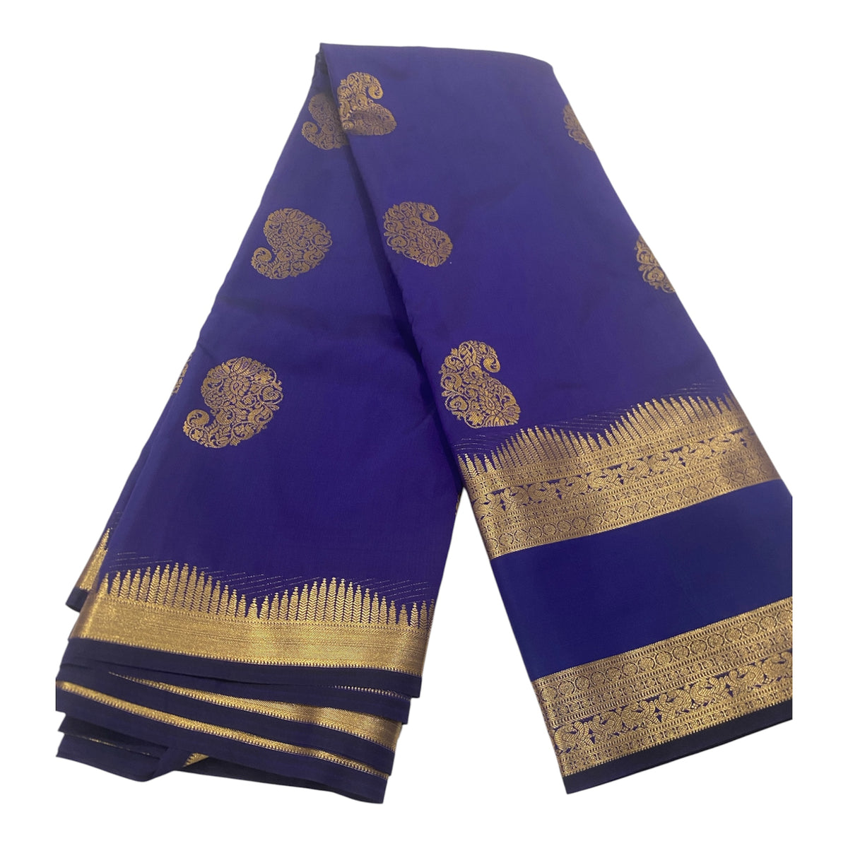Kanchi Fancy Semi Silk Saree | Royal Blue Saree