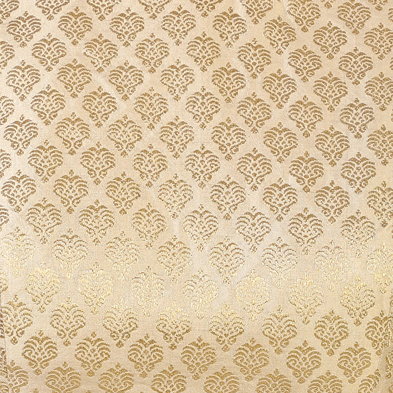 Gold Pastel Brocade Polyester Blouse