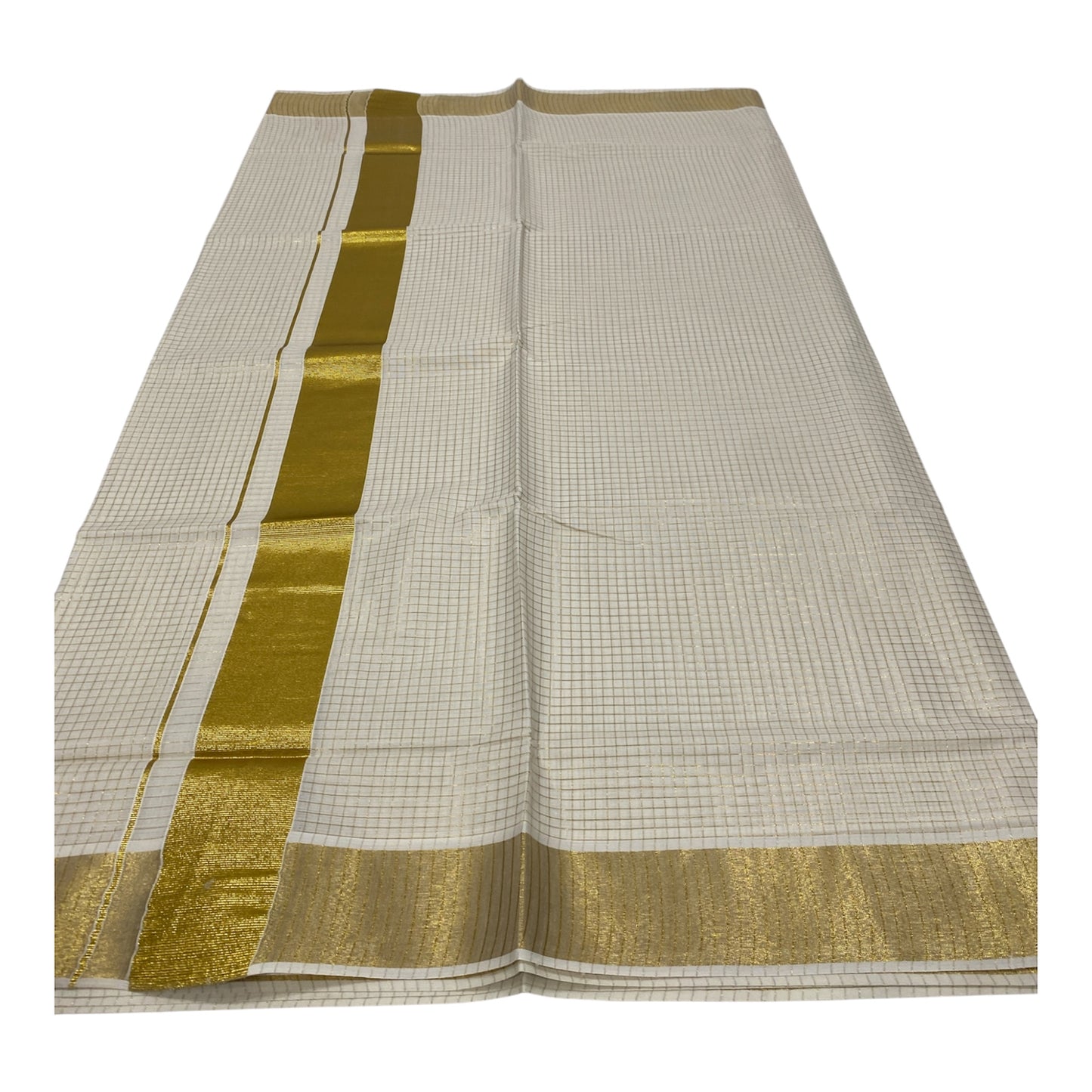 Premium Onam Saree with Elegant Micro Check Pattern