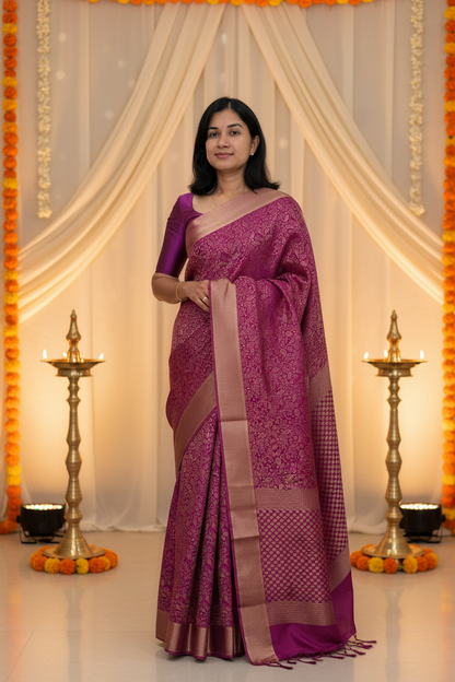 Handloom Pure Mysore Silk Saree – Lightweight Elegant Silk Saree | Australia