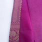 Banarasi Semi Georgette Saree With Antique Zari Weaving | Teal And Purple