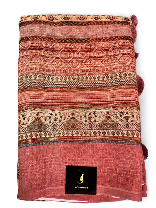 Pure Linen Saree With Digital Prints