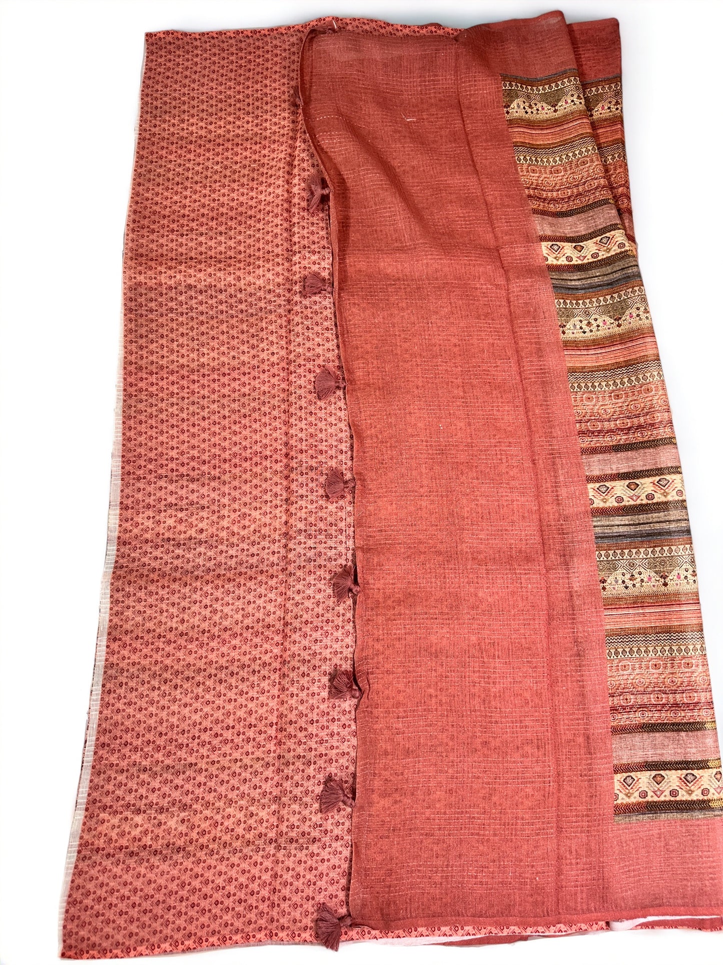 Pure Linen Saree With Digital Prints