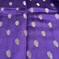 Chiniya Katan Silk Saree With Antique Zari Works | Royal Purple