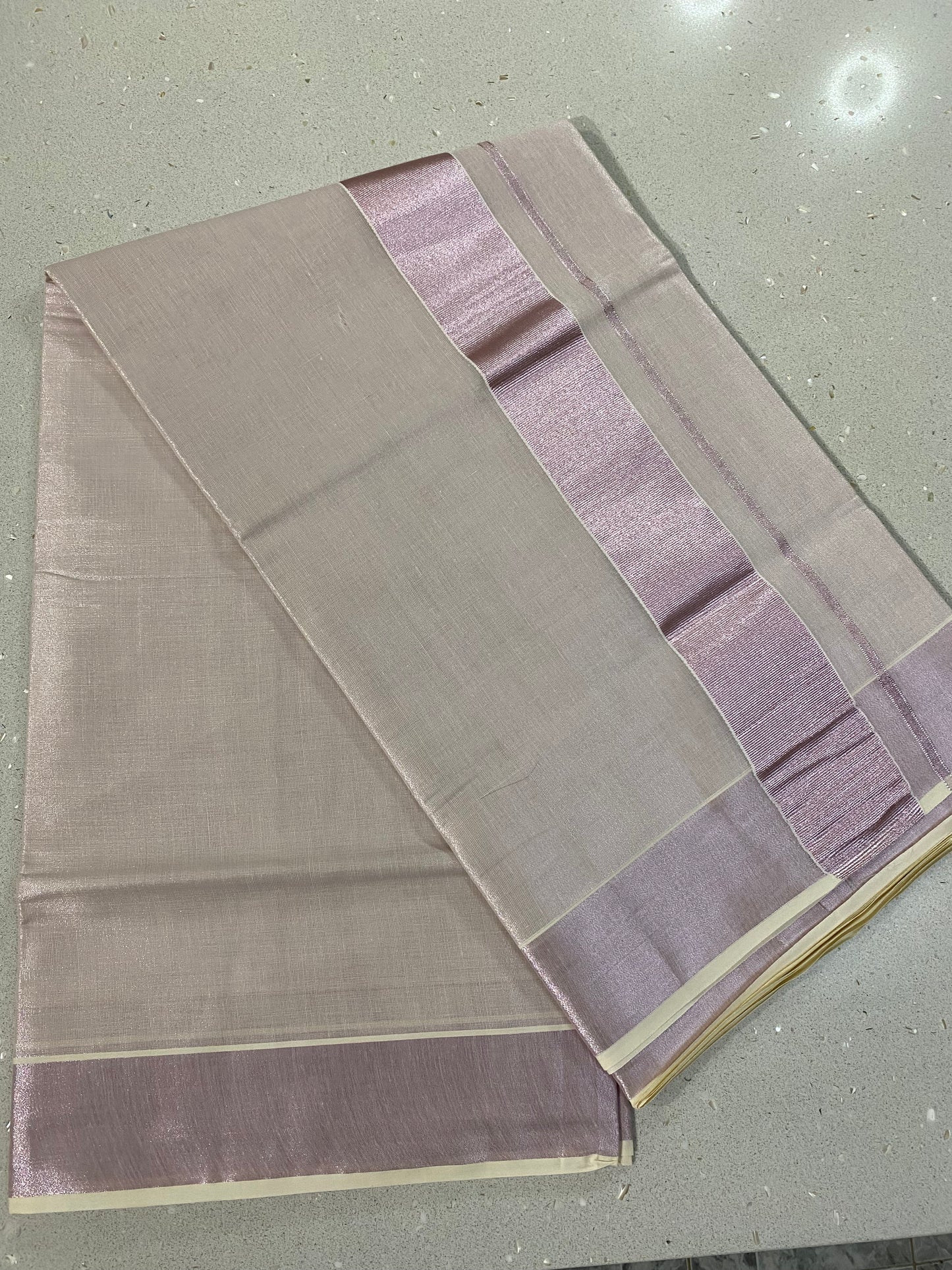 Rose Copper Tissue Set Saree | Onam Saree