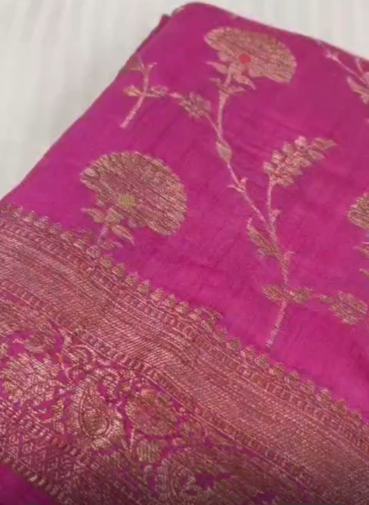 Purple Silk Munga Saree