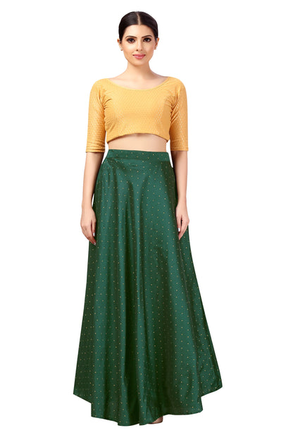 Lehenga Skirt Bottle Green