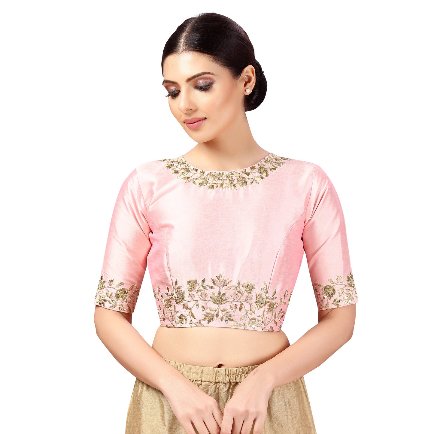 Embroidered Blouse - Light Pink