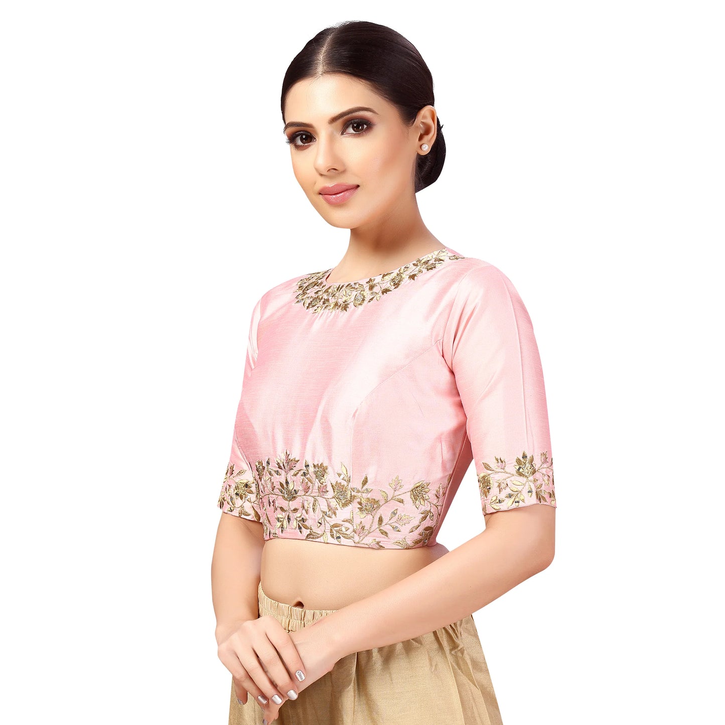 Embroidered Blouse - Light Pink