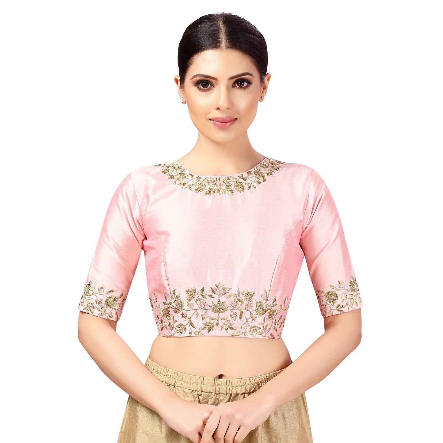 Embroidered Blouse - Light Pink