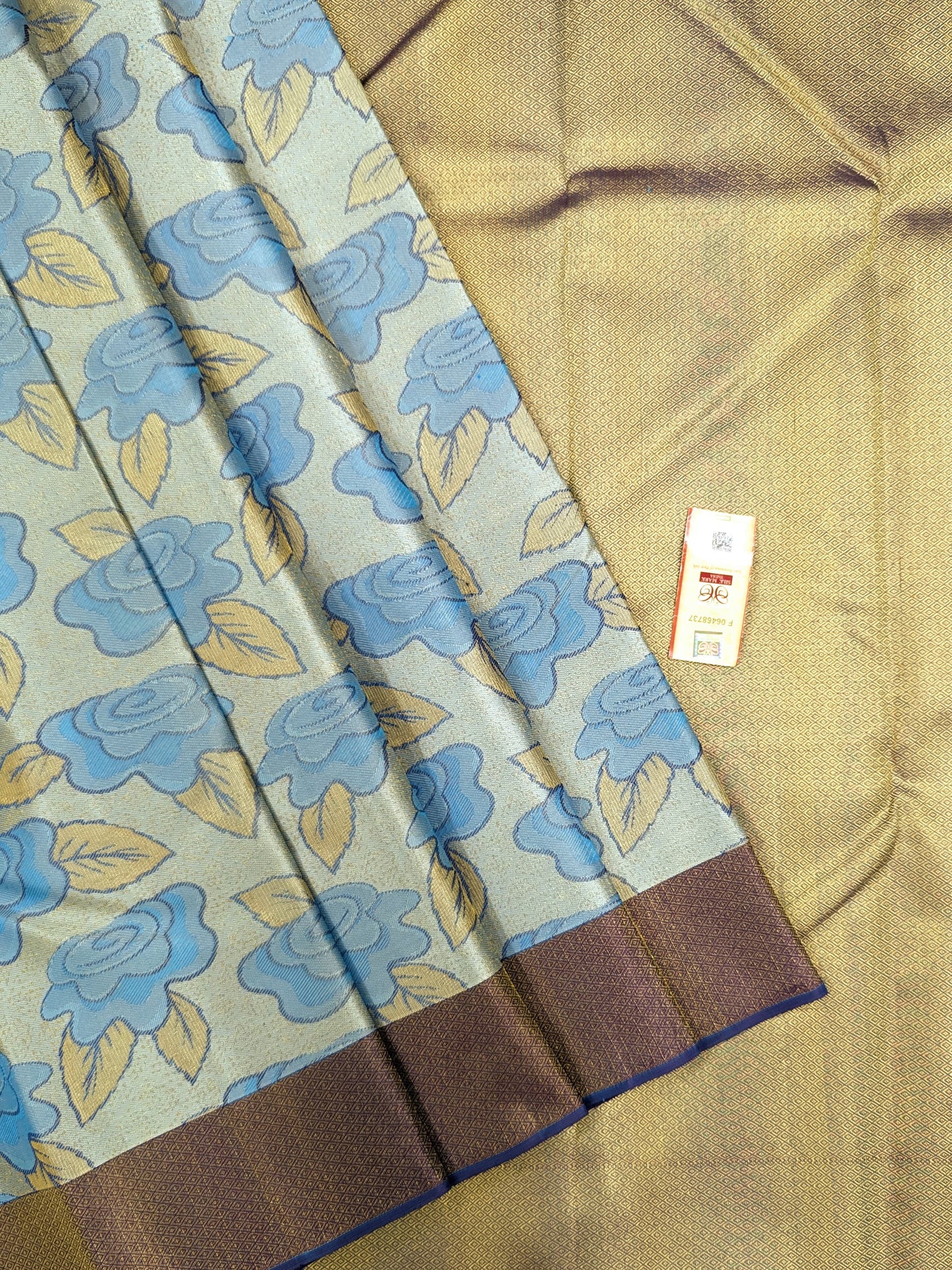 Pure Kanchipuram Silk Designer Saree | 1G Zari | Silk Mark Certified