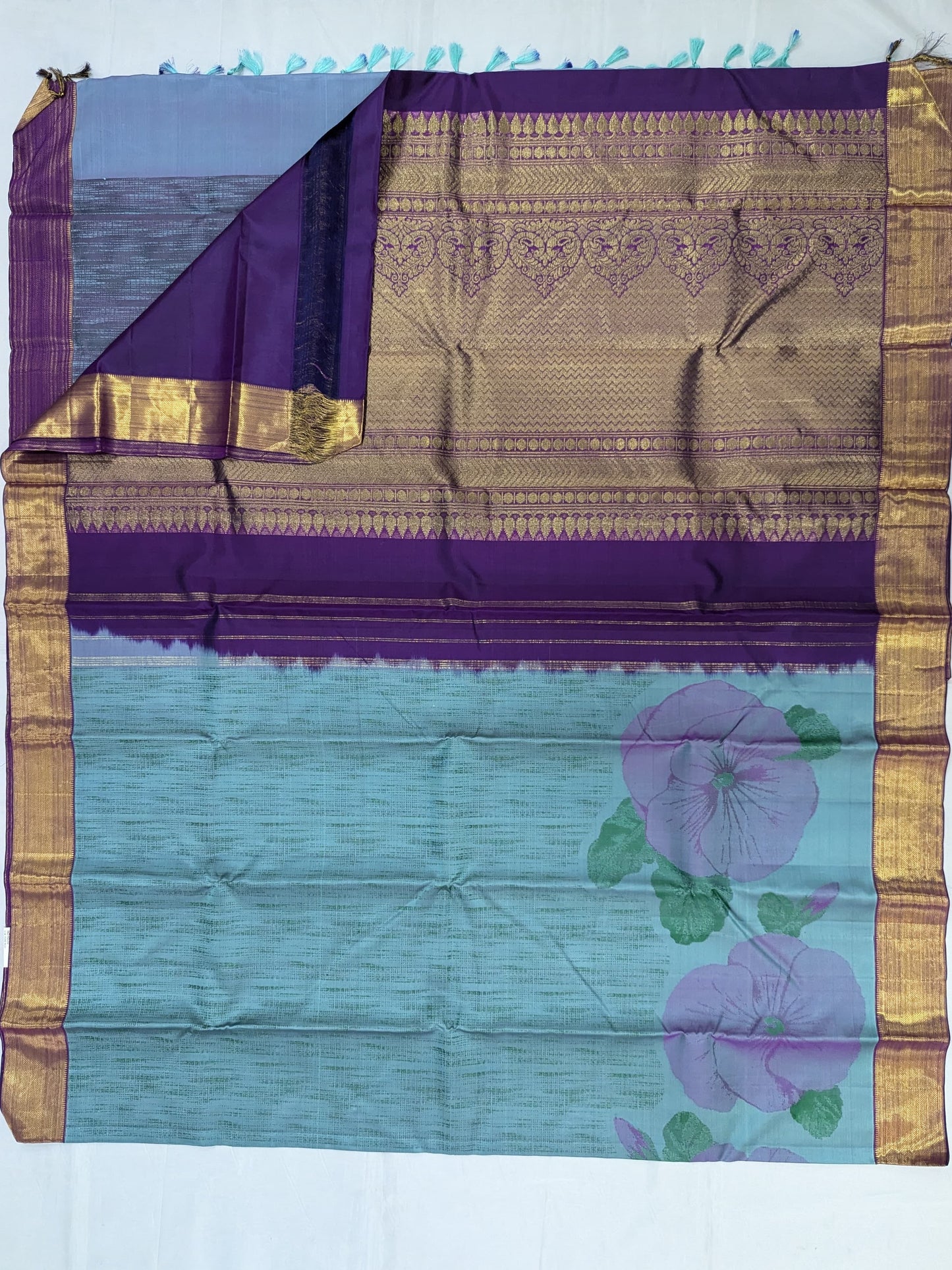 Pure Kanchipuram Silk Designer Saree | 1G Zari | Silk Mark Certified