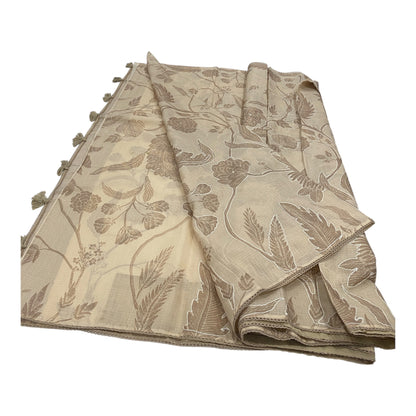 Fancy Kota Saree in Off White with Kantha Applique Work