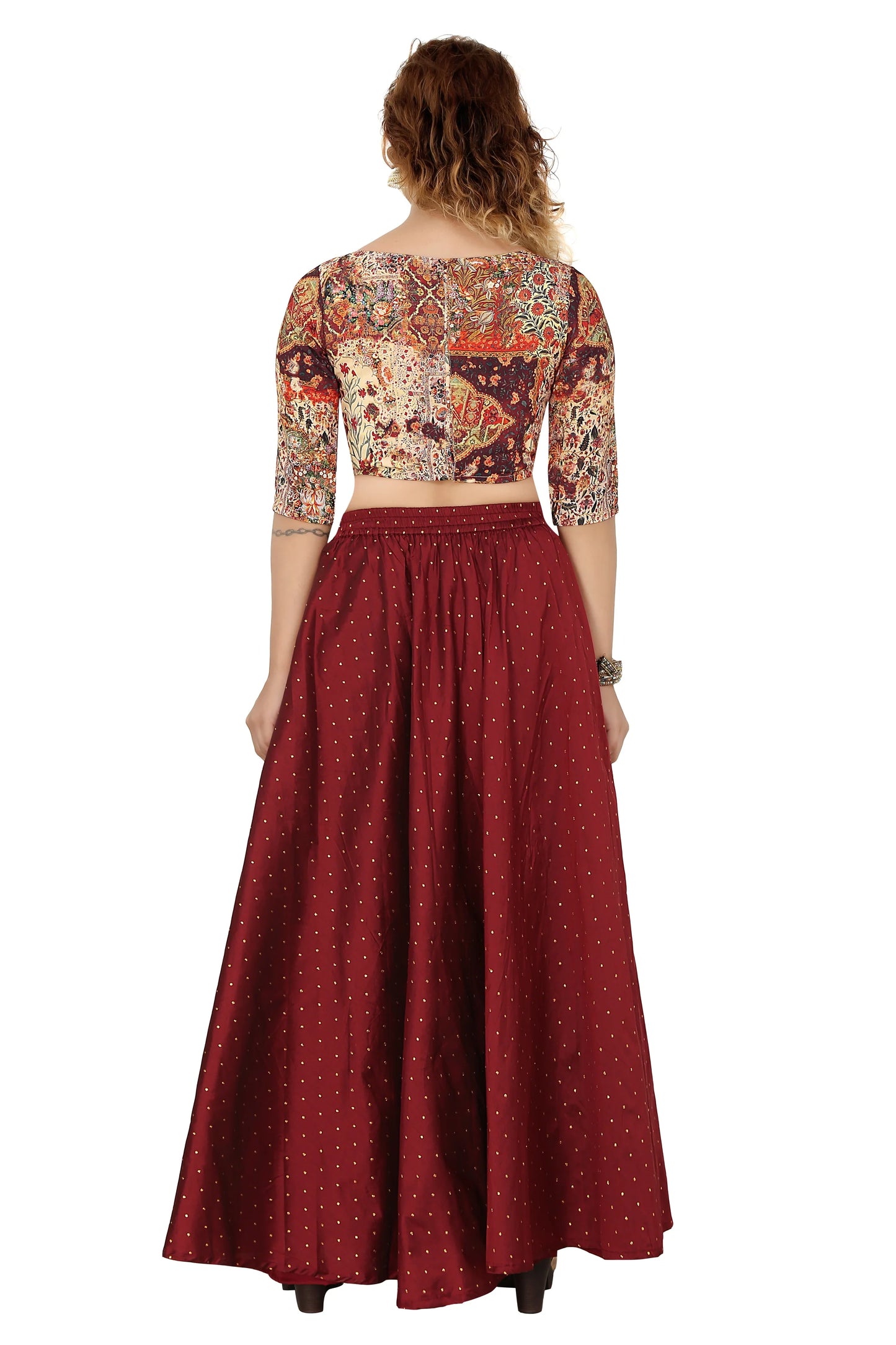 Lehenga Skirt Maroon