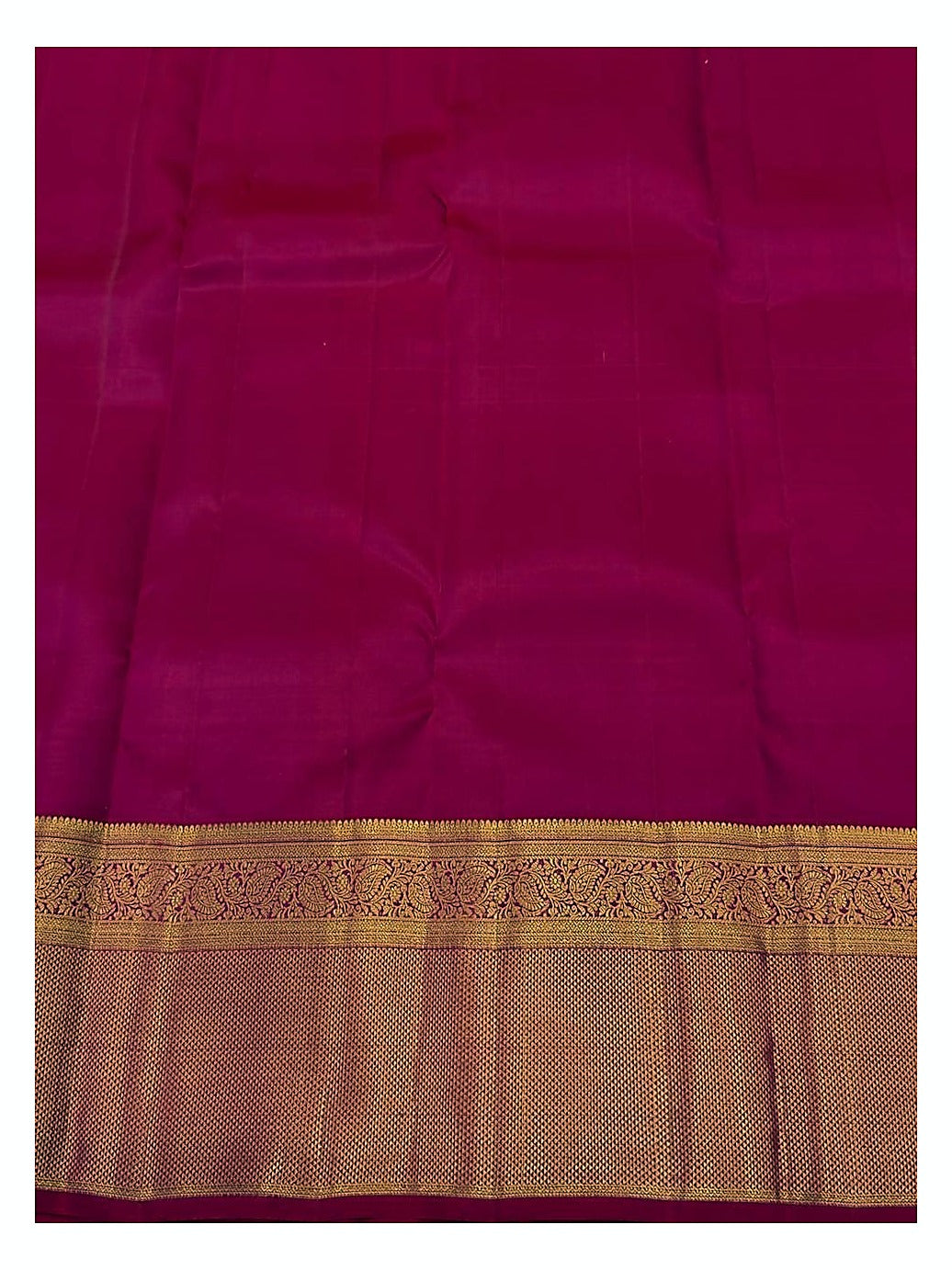 Bright Pink Handwoven Kanchipuram Silk Saree with Gold Elephant Motifs and Rich Woven Pallu