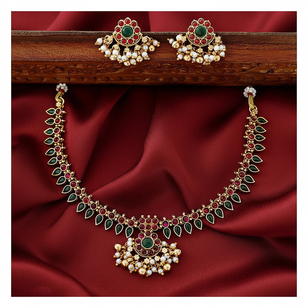 floral-short-necklace-set-antique-gold-tone-with-tourmaline-and-green-stone-detail-front-01.jpg