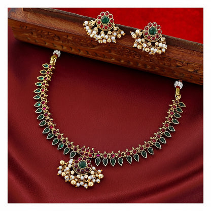 floral-short-necklace-set-antique-gold-tone-with-tourmaline-and-green-stone-detail-image-3-03.jpg