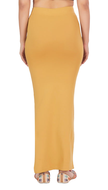 Women’s Gold Cotton Saree Shapewear Petticoat