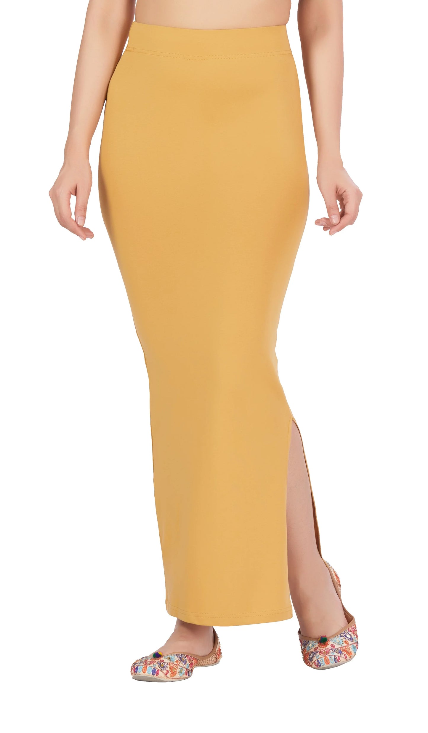 Women’s Gold Cotton Saree Shapewear Petticoat
