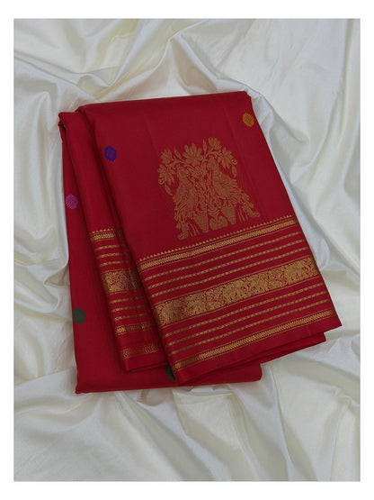 Handwoven Kanchipuram Silk Saree front view