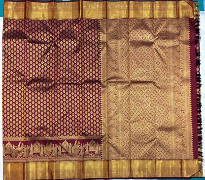 Pure silk saree with Silk Mark certification and gold zari border