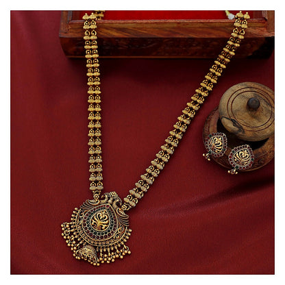 long-haram-necklace-set-antique-gold-tone-with-red-and-green-stone-detail-image-4-04.jpg