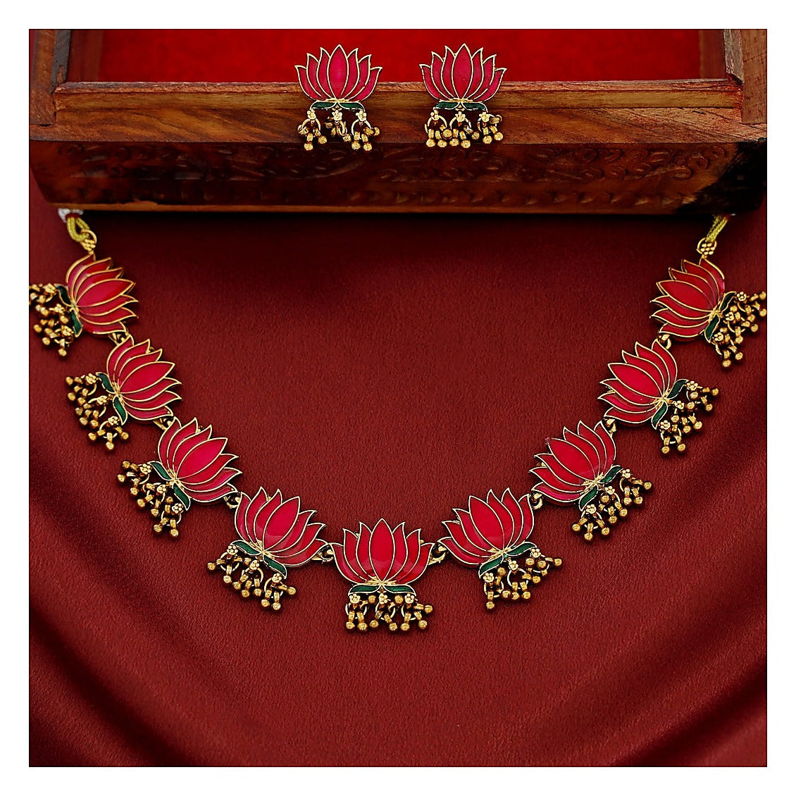 lotus-necklace-set-antique-gold-tone-with-pink-enamel-detail-image-2-02.jpg